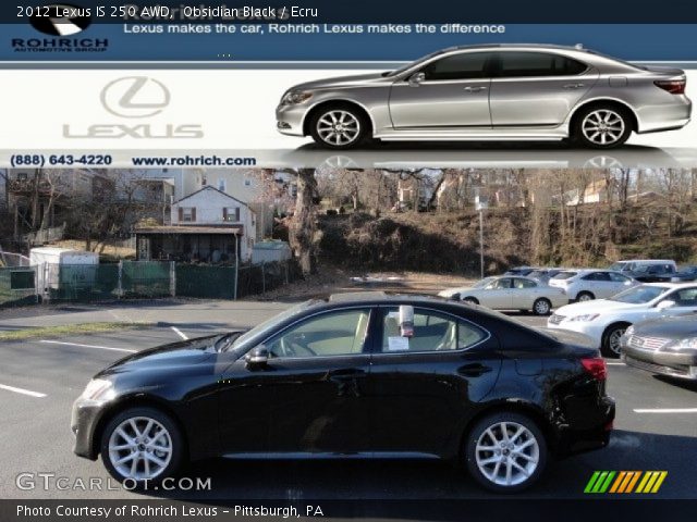 2012 Lexus IS 250 AWD in Obsidian Black