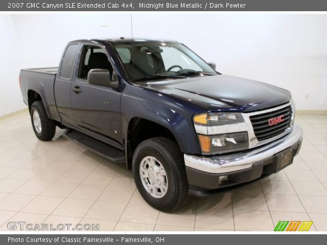 2007 GMC Canyon SLE Extended Cab 4x4 in Midnight Blue Metallic
