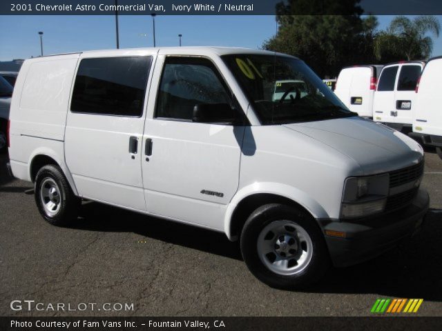 Ivory White - 2001 Chevrolet Astro Commercial Van - Neutral Interior