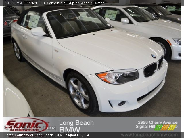 2012 BMW 1 Series 128i Convertible in Alpine White