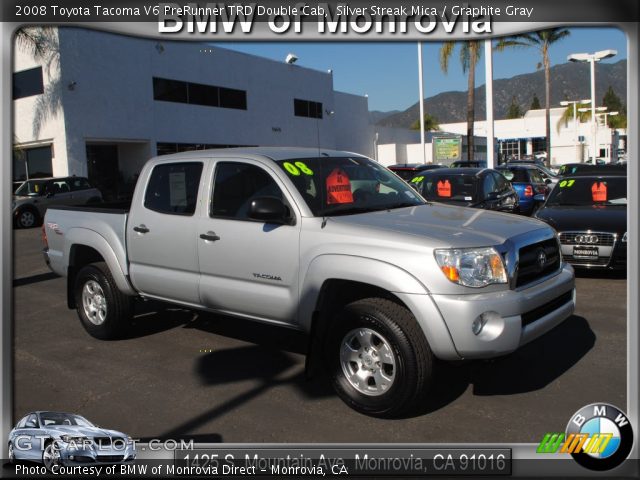 2008 Toyota Tacoma V6 PreRunner TRD Double Cab in Silver Streak Mica