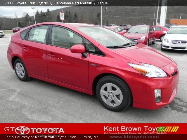 2011 Toyota Prius Hybrid II in Barcelona Red Metallic