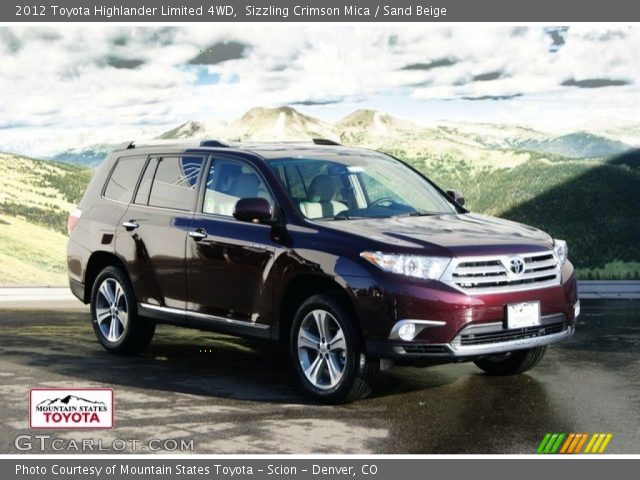 2012 Toyota Highlander Limited 4WD in Sizzling Crimson Mica