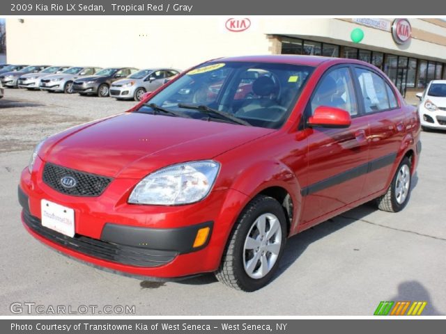2009 Kia Rio LX Sedan in Tropical Red