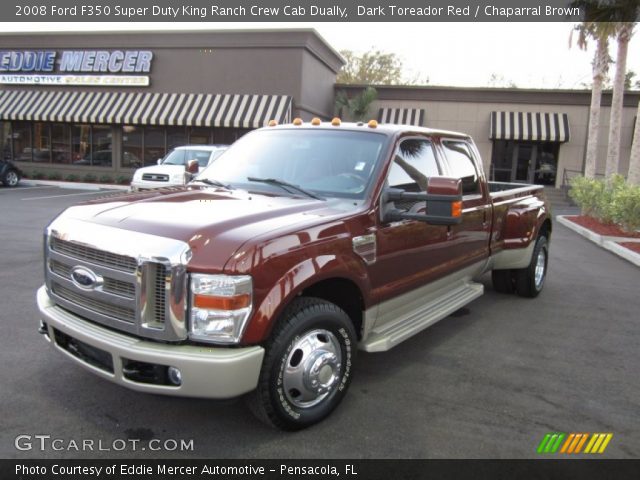 2008 Ford F350 Super Duty King Ranch Crew Cab Dually in Dark Toreador Red