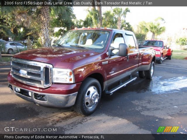 2006 Ford F350 Super Duty Lariat Crew Cab Dually in Dark Toreador Red Metallic