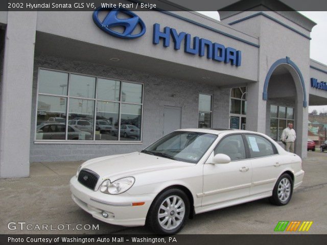 2002 Hyundai Sonata GLS V6 in White Pearl