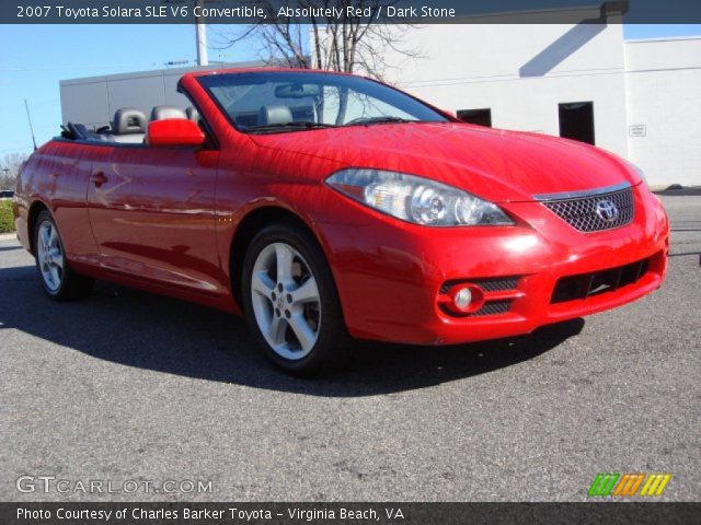 2007 Toyota Solara SLE V6 Convertible in Absolutely Red