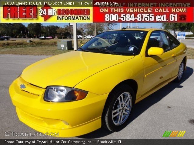 2003 Chevrolet Cavalier LS Sport Coupe in Yellow