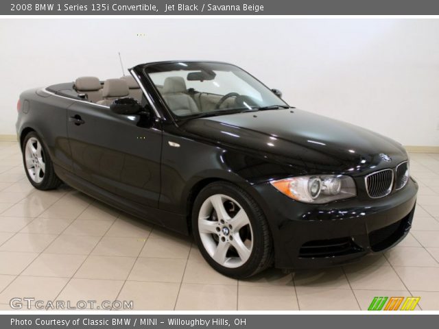 2008 BMW 1 Series 135i Convertible in Jet Black