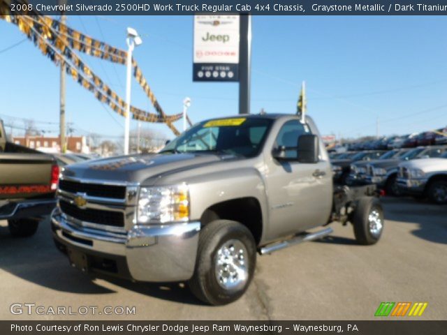 2008 Chevrolet Silverado 2500HD Work Truck Regular Cab 4x4 Chassis in Graystone Metallic