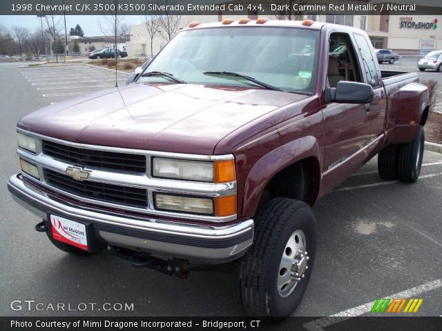 1998 Chevrolet C/K 3500 K3500 Silverado Extended Cab 4x4 in Dark Carmine Red Metallic