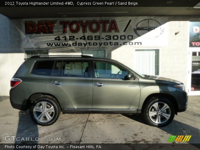 2012 Toyota Highlander Limited 4WD in Cypress Green Pearl