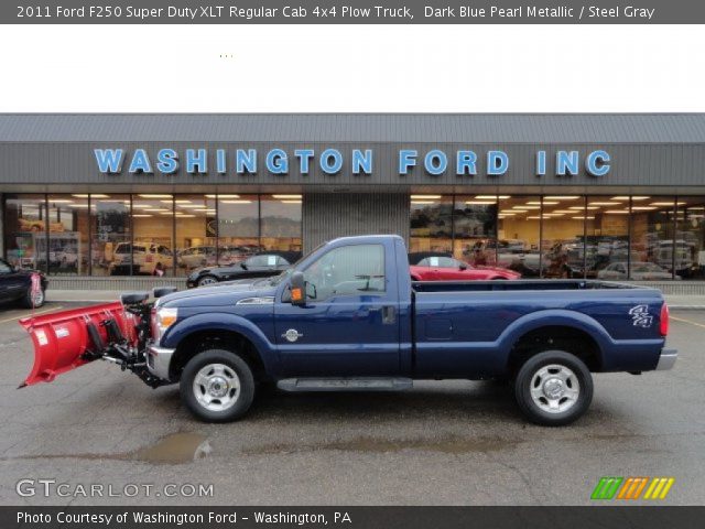 2011 Ford F250 Super Duty XLT Regular Cab 4x4 Plow Truck in Dark Blue Pearl Metallic