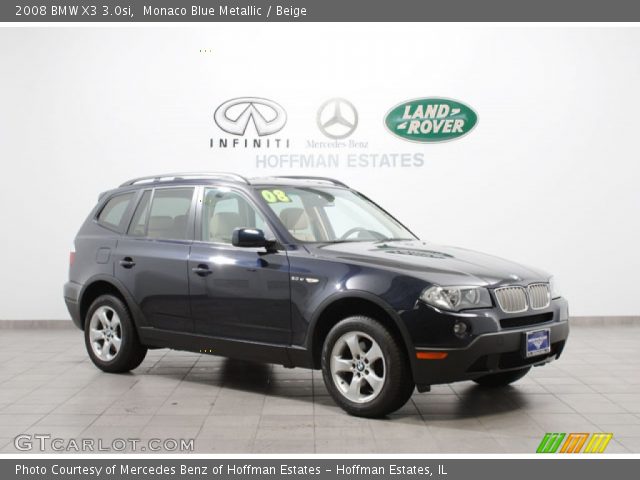 2008 BMW X3 3.0si in Monaco Blue Metallic