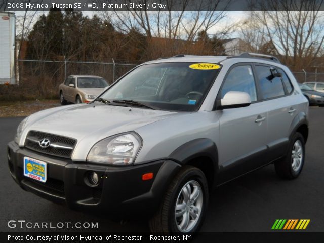 2008 Hyundai Tucson SE 4WD in Platinum Silver
