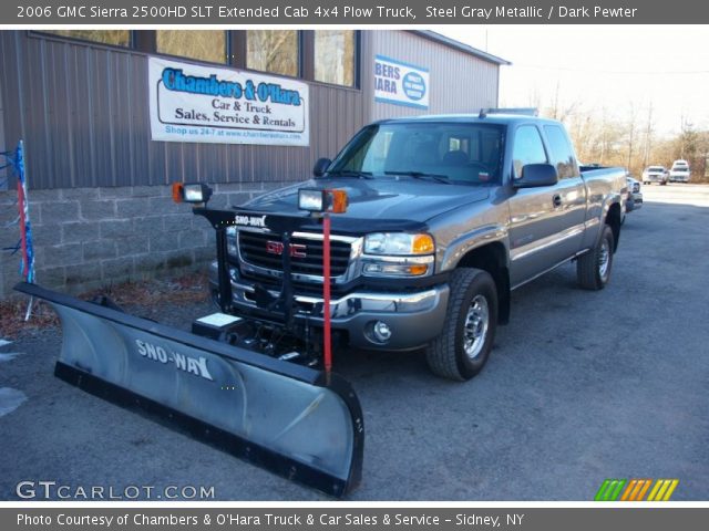 2006 GMC Sierra 2500HD SLT Extended Cab 4x4 Plow Truck in Steel Gray Metallic
