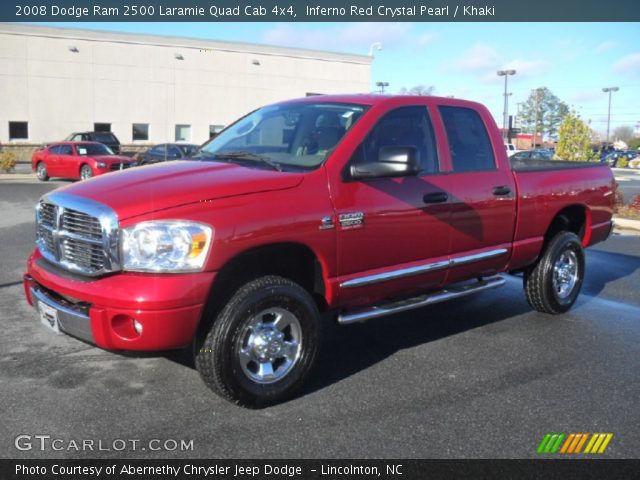 2008 Dodge Ram 2500 Laramie Quad Cab 4x4 in Inferno Red Crystal Pearl