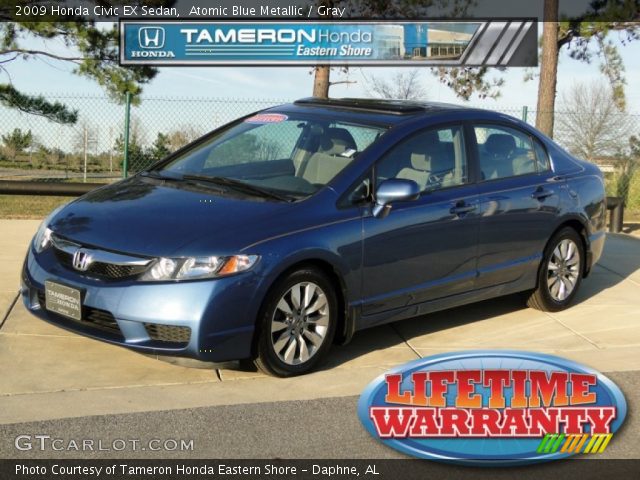 2009 Honda Civic EX Sedan in Atomic Blue Metallic