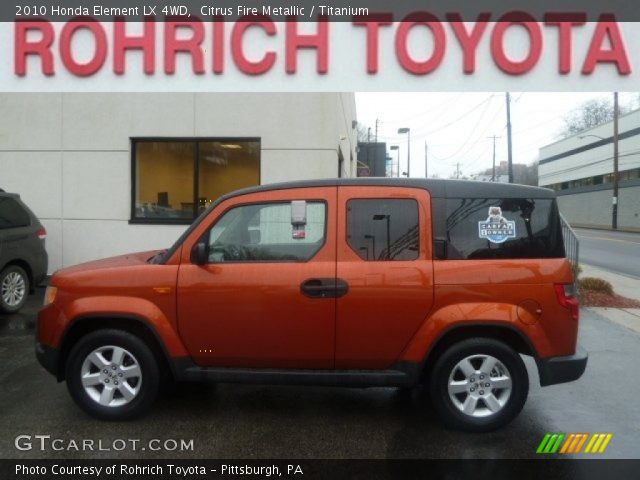 2010 Honda Element LX 4WD in Citrus Fire Metallic
