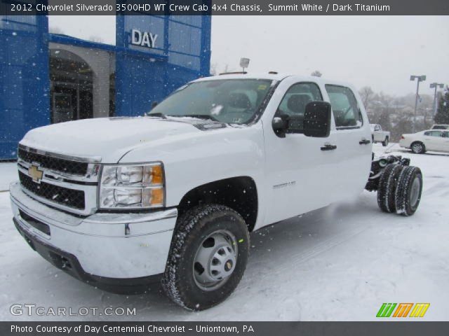 2012 Chevrolet Silverado 3500HD WT Crew Cab 4x4 Chassis in Summit White