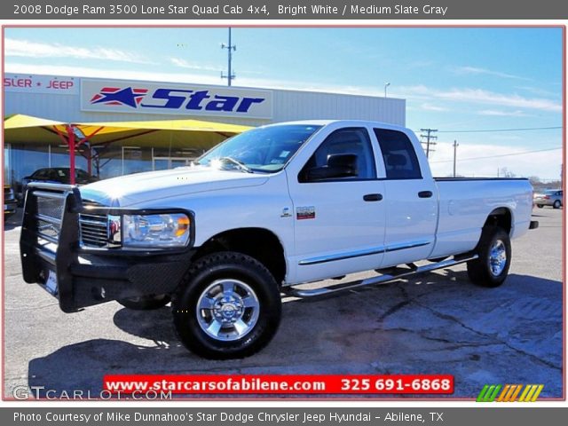 2008 Dodge Ram 3500 Lone Star Quad Cab 4x4 in Bright White
