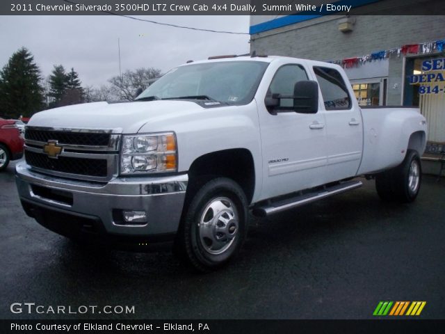 2011 Chevrolet Silverado 3500HD LTZ Crew Cab 4x4 Dually in Summit White