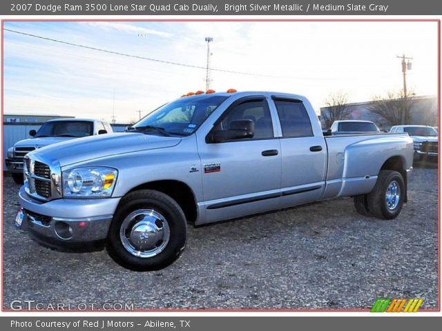 2007 Dodge Ram 3500 Lone Star Quad Cab Dually in Bright Silver Metallic