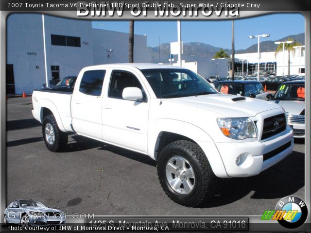 2007 Toyota Tacoma V6 PreRunner TRD Sport Double Cab in Super White