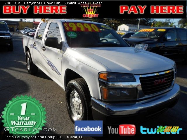 2005 GMC Canyon SLE Crew Cab in Summit White