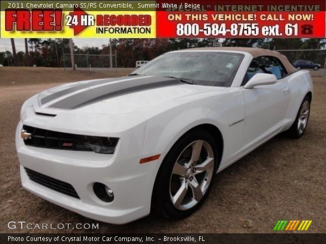 2011 Chevrolet Camaro SS/RS Convertible in Summit White