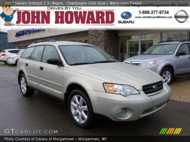 2007 Subaru Outback 2.5i Wagon in Champagne Gold Opal