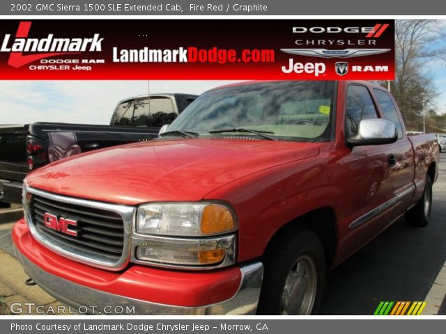 2002 GMC Sierra 1500 SLE Extended Cab in Fire Red