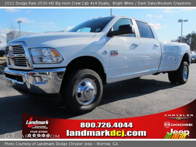 2012 Dodge Ram 3500 HD Big Horn Crew Cab 4x4 Dually in Bright White