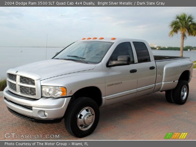 2004 Dodge Ram 3500 SLT Quad Cab 4x4 Dually in Bright Silver Metallic