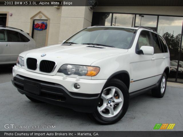2003 BMW X5 3.0i in Alpine White