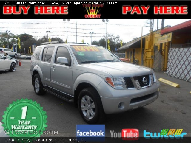 2005 Nissan Pathfinder LE 4x4 in Silver Lightning Metallic