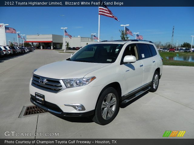 2012 Toyota Highlander Limited in Blizzard White Pearl