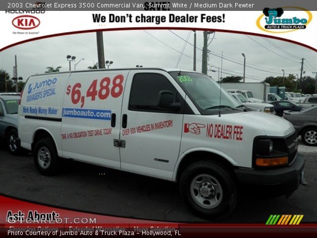 2003 Chevrolet Express 3500 Commercial Van in Summit White