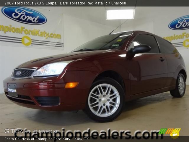 2007 Ford Focus ZX3 S Coupe in Dark Toreador Red Metallic