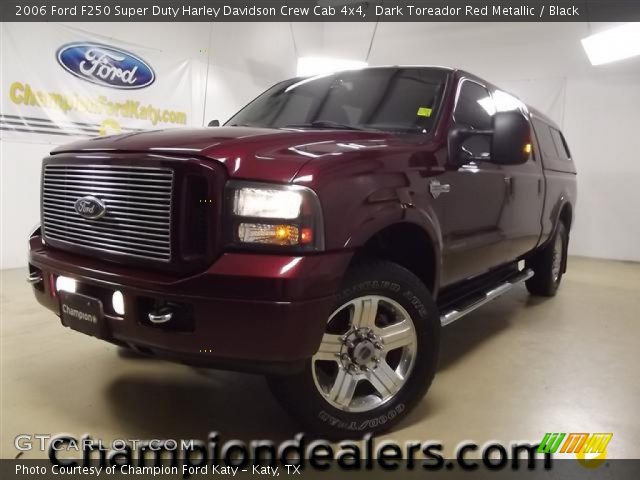 2006 Ford F250 Super Duty Harley Davidson Crew Cab 4x4 in Dark Toreador Red Metallic