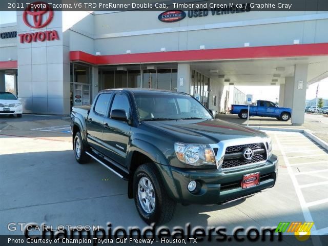 2011 Toyota Tacoma V6 TRD PreRunner Double Cab in Timberland Green Mica