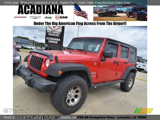 2009 Jeep Wrangler Unlimited X 4x4 in Flame Red