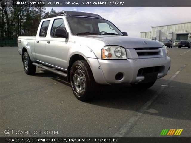 2003 Nissan Frontier XE V6 Crew Cab 4x4 in Silver Ice Metallic