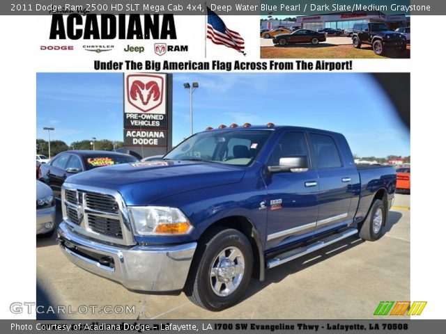 2011 Dodge Ram 2500 HD SLT Mega Cab 4x4 in Deep Water Blue Pearl