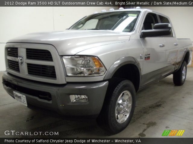 2012 Dodge Ram 3500 HD SLT Outdoorsman Crew Cab 4x4 in Bright Silver Metallic
