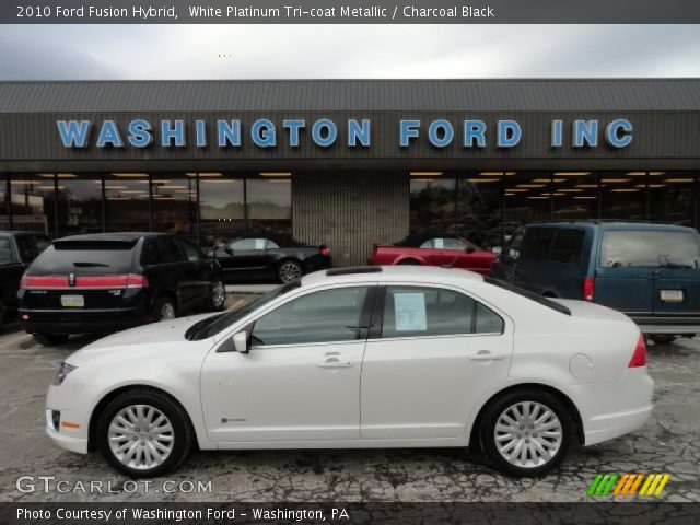 2010 Ford Fusion Hybrid in White Platinum Tri-coat Metallic