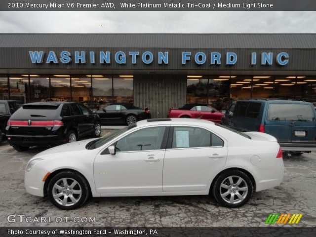 2010 Mercury Milan V6 Premier AWD in White Platinum Metallic Tri-Coat