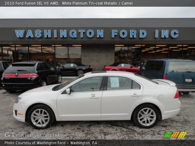 2010 Ford Fusion SEL V6 AWD in White Platinum Tri-coat Metallic