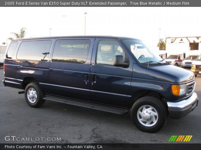 2005 Ford E Series Van E350 Super Duty XLT Extended Passenger in True Blue Metallic